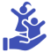 Icon of a hand with a plant sprouting from it.