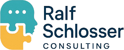 Logo with the text 'Ralf Schlo CONSULT'.